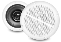 A pair of moisture-resistant bathroom ceiling speakers.
