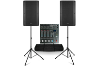 Complete Karaoke machine Package with speakers, stand and carry bag.