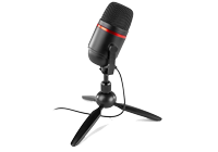 USB podcast microphone with desktop tripod stand