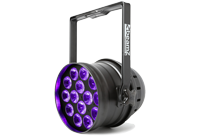 A single UV Party Light with black plastic casing and 14 UV Led party lights.