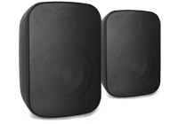 Pair of 5 inch wall mount speakers in a black finish