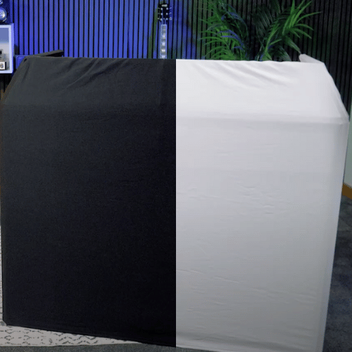 Vonyx DB3 Mobile DJ Booth with Black and White Covers