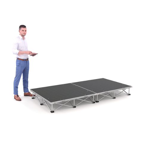 Portable stage platforms are easy to transport and expand