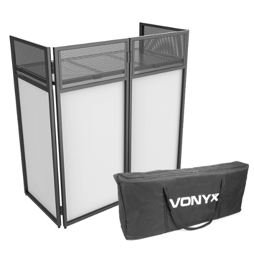 Vonyx DB4 Foldable DJ Booth Stand with Case