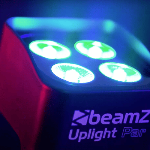 BeamZ BBP90 Wireless Battery Uplighter with 4 x 4W RGB-UV LEDs