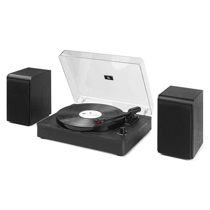 Audizio RP330 Bluetooth vinyl record player system in black