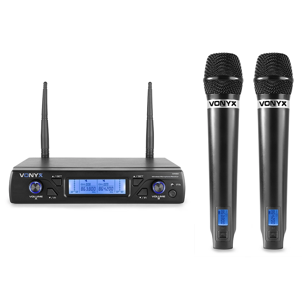 Vonyx WM62 Wireless Handheld Microphone System
