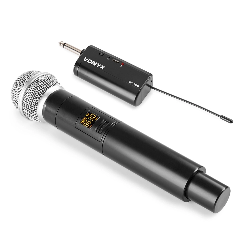 Handheld Wireless Karaoke Microphone - Vonyx WM55 Plug & Play - UHF