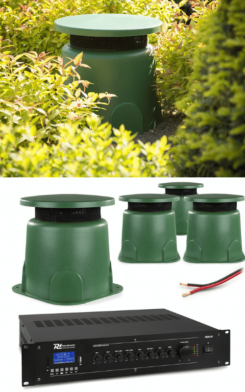 Power Dynamics 4 x Weatherproof Garden Speaker System