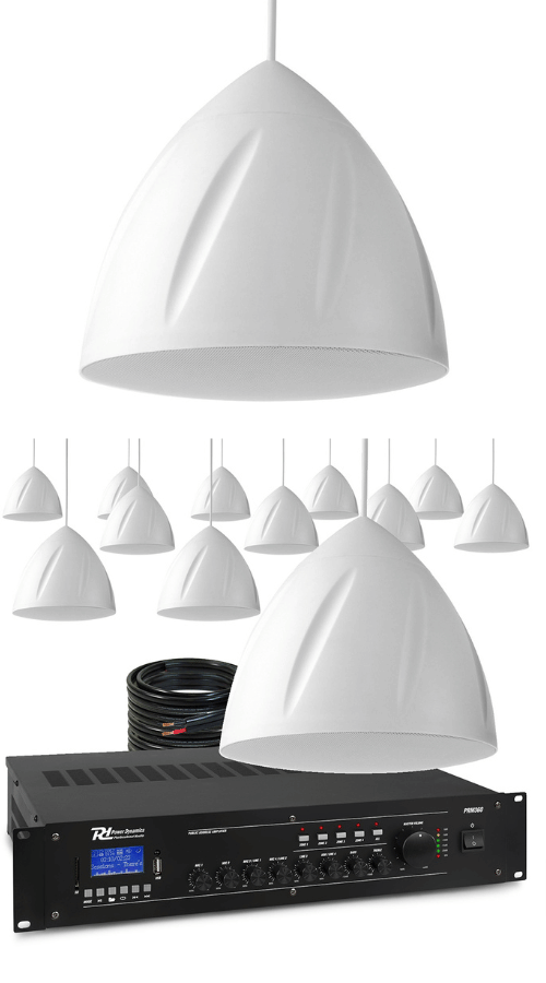 Pendant speaker system for museums