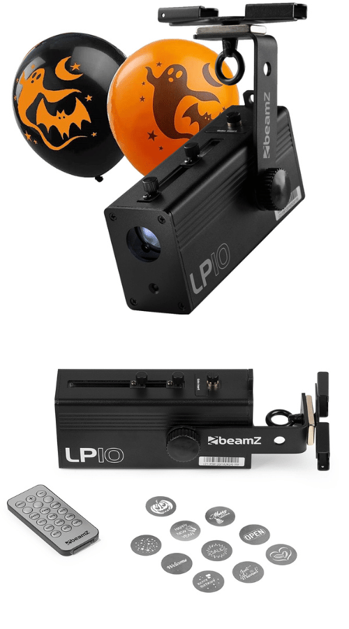 BeamZ LP10 Battery Powered LED Gobo Halloween Projector with Balloon