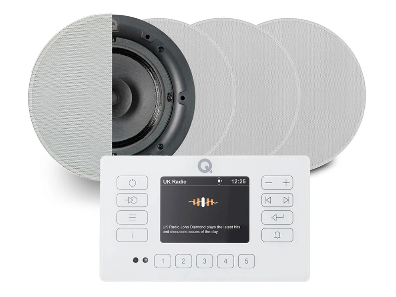 A Guide to Bluetooth Ceiling Speakers - Q Acoustic E120 DAB Bluetooth Wall Amplifier System