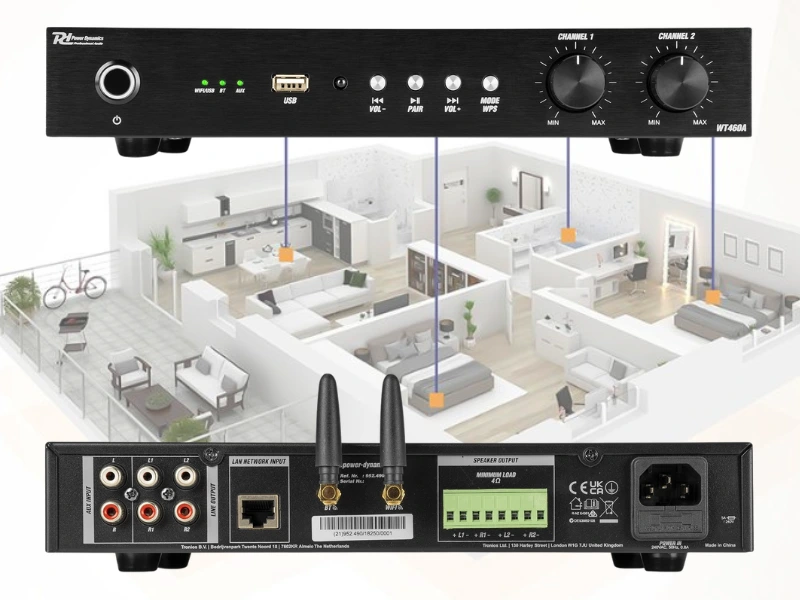 A Guide to WiFi Streaming Amplifiers - PD WT460A Multi-Room Stereo Amplifier