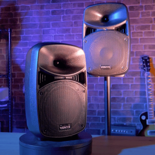 Vonyx VPS082A 8" Active/Passive Speaker Pair
